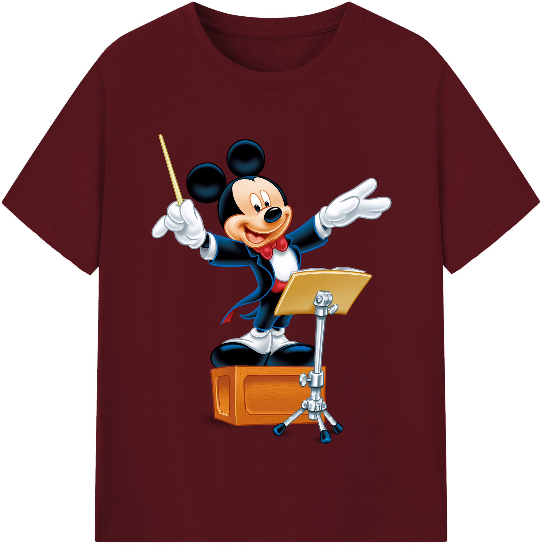 （画像用） ミッキーマウス Mickey Mouse 綿100％半袖Tシャツ（フロントプリント）